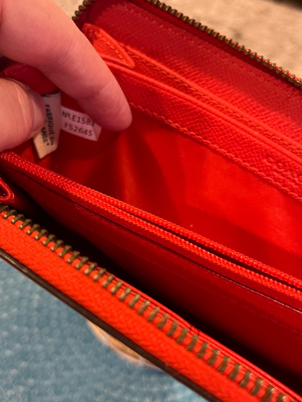 Coach Zip Around Long Wallet Miami Red - Picture 8 of 14